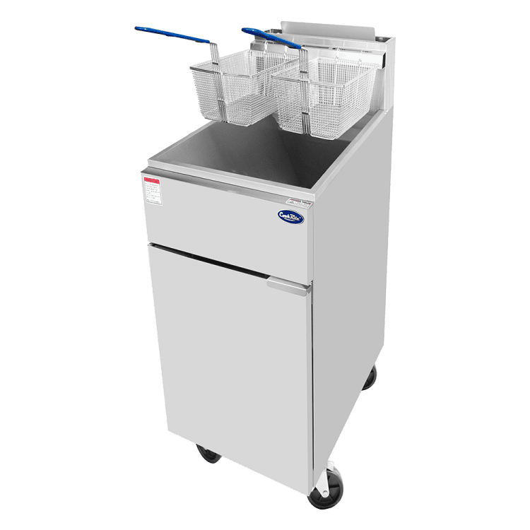 An angled view of CookRite's 40 LB Deep Fryer