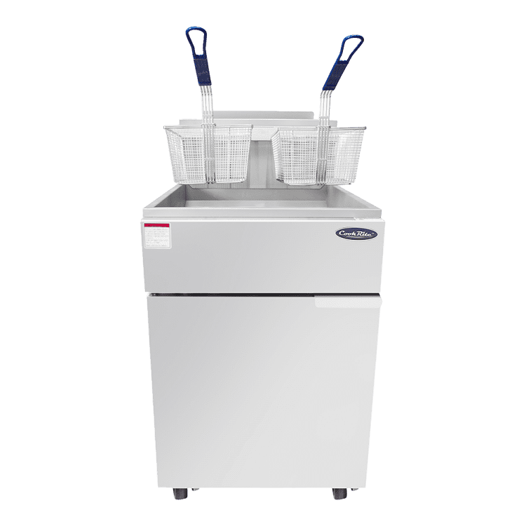 A front view of CookRite's 75 LB Deep Fryer