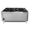 A rear view of CookRite's 4 Heavy Duty 24" Countertop Range (Hot Plates)