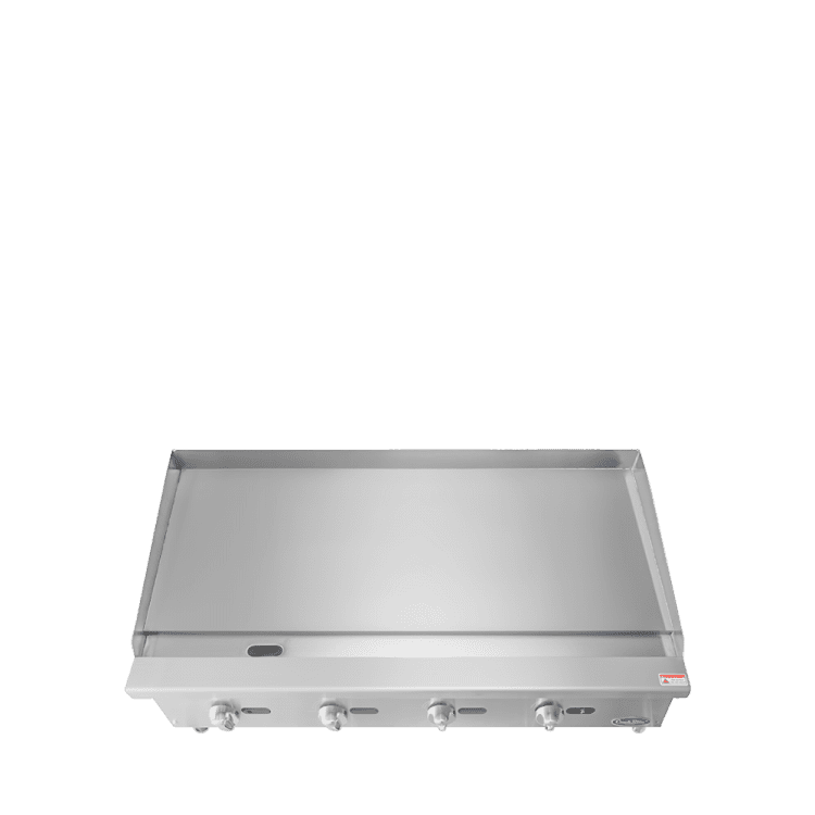 Top view of Cookrite's 48 inch heavy duty manual griddle