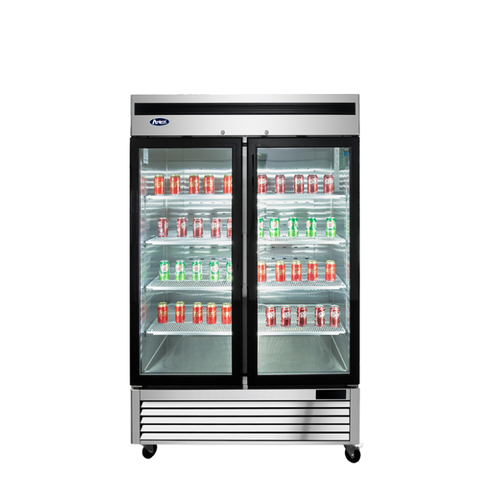 2 Door Commercial Freezer Merchandiser Atosa MCF8703-54" Glass Door Freezer 