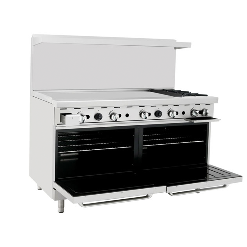 Atosa ATO-48G2B 60'' CookRite Range 48 Griddle on left and 2 burners on  right LP Propane gas only - 5 Star Restaurant Equipment