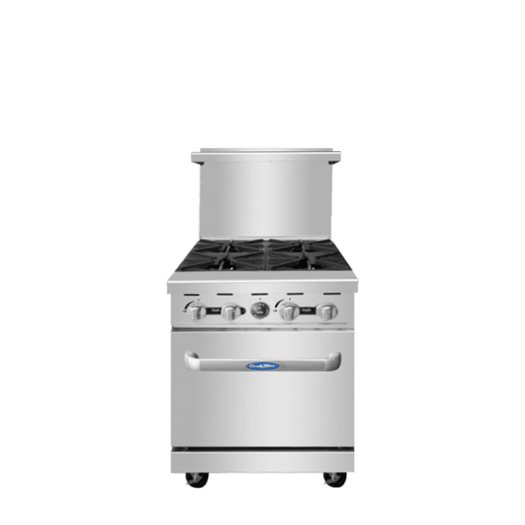 A front view of Cookrite's ATO-4B gas range