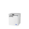 An angled view of Atosa's 27" Undercounter Refrigerator