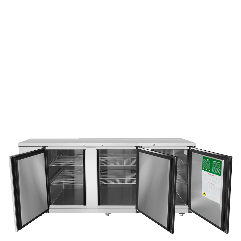 90" Back Bar Beer Cooler 3 Door Atosa MBB90 Refrigerator ETL NSF on Casters for sale online 
