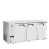 A left side view of Atosa's back bar cooler