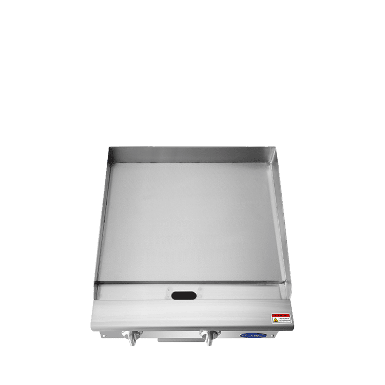 A bird's eye view of CookRite's 24 inch thermostatic griddle