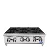 A front view of CookRite's 6 burner hot plate