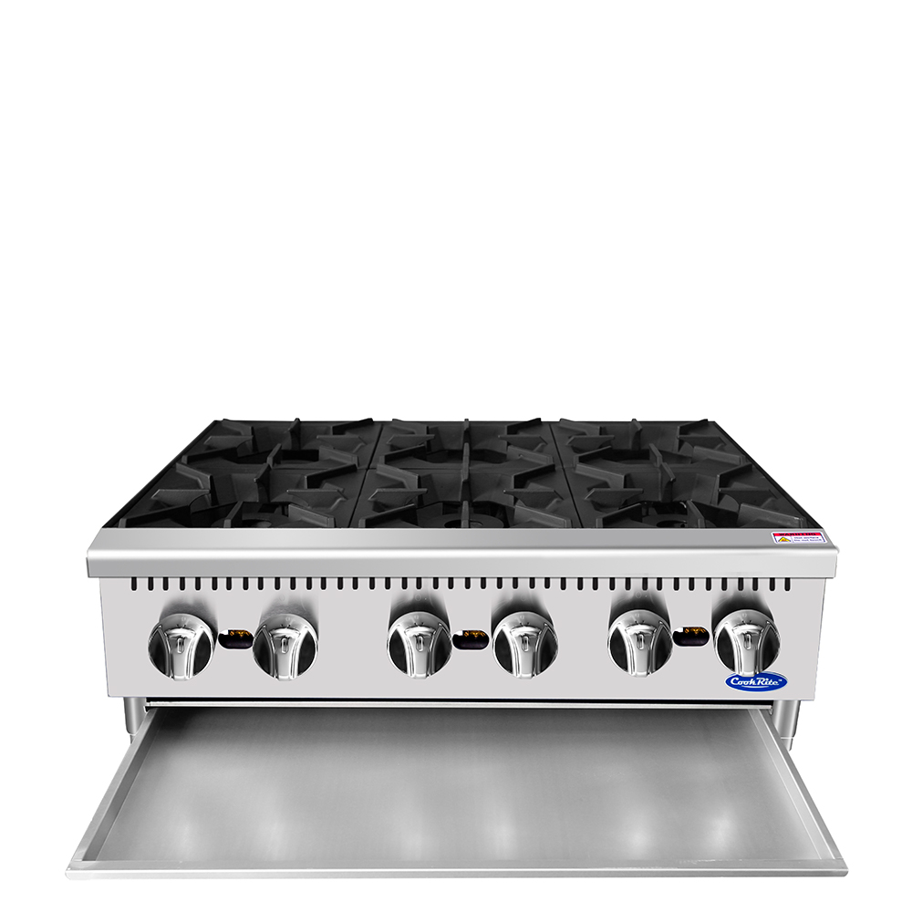Atosa ACHP-6 Heavy Duty Stainless Steel 36 Six Burner Hot Plate