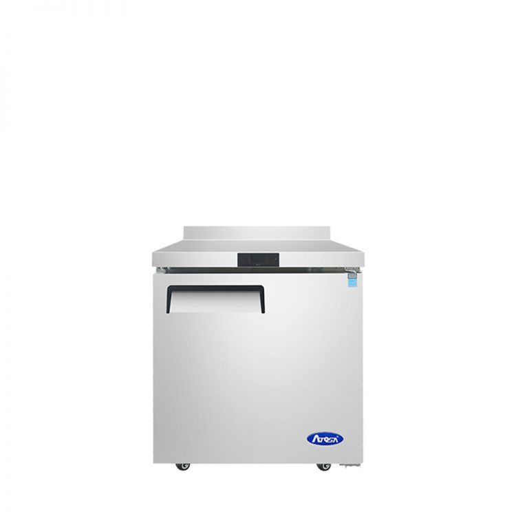 A front view of Atosa's 27" Worktop Refrigerator with