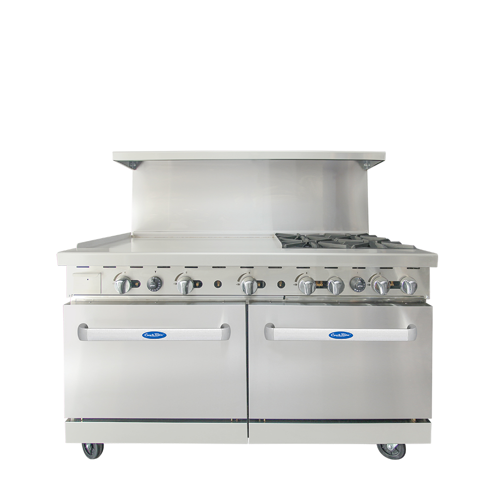 AGR-36G4B — 60″ Gas Range with 36″ Griddle & Four (4) Open Burners – Atosa  USA