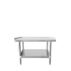 A front view of MIxrite's stainless steel equipment stand