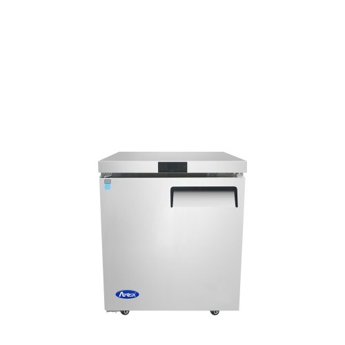 A front view of Atosa's Undercounter Refrigerator, Left-Hand Hinge