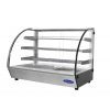 An angled view of CookRite's Countertop Heated Curved Display Case (5.6 cu ft)