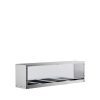 A left side view of MixRite's over shelf for electric steam table