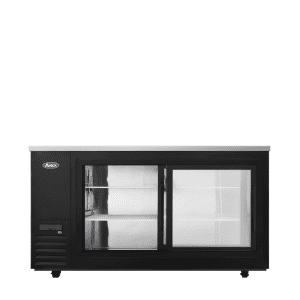 SBB69SGGRAUS2 - 69″ Black Shallow Depth Back Bar Cooler with Sliding Glass Doors - Image 4
