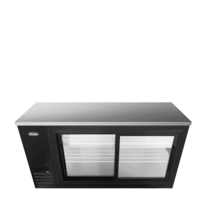 SBB69SGGRAUS2 - 69″ Black Shallow Depth Back Bar Cooler with Sliding Glass Doors - Image 5